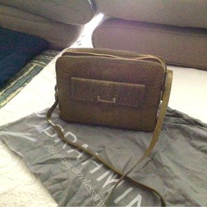Brahmin “Theo” crossbody IPad bag.